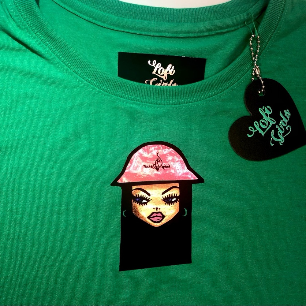 Cyber Holographic Lofi Girls Premium Vinyl Custom Design Shirt